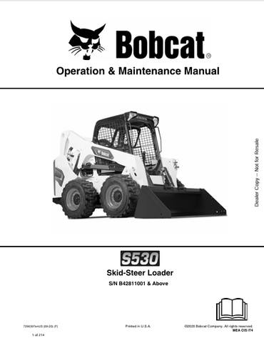  Discover the comprehensive operation and maintenance manual for the Bobcat S530 Skid-Steer Loader. Download the PDF for essential insights and guidelines.