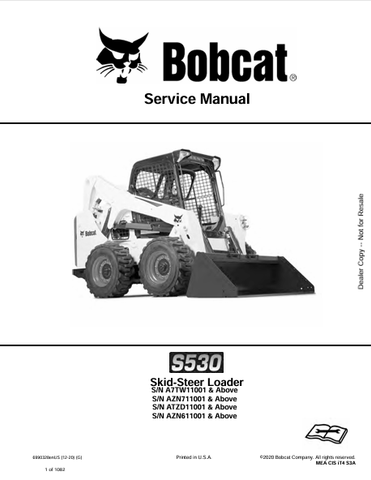  Access the comprehensive service manual for the BOBCAT S530 Skid-Steer Loader (6990328) in PDF format. Ensure optimal performance and maintenance today!
