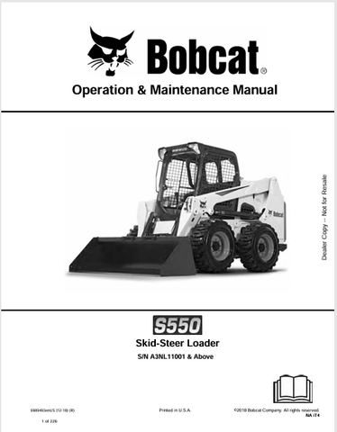 Discover the comprehensive operation and maintenance manual for the Bobcat S550 Skid-Steer Loader. Download the PDF for essential insights and guidelines.
