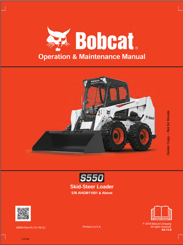 Discover the comprehensive operation and maintenance manual for the Bobcat S550 Skid-Steer Loader. Download the PDF for essential insights and guidelines.