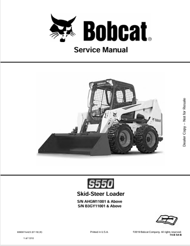Discover the comprehensive service manual for the Bobcat S550 Skid-Steer Loader (6990677). Download the PDF for expert maintenance and repair guidance.