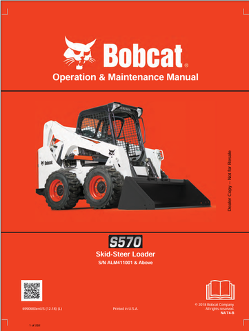 Discover the comprehensive operation and maintenance manual for the Bobcat S570 Skid-Steer Loader. Download the PDF for essential insights and guidelines.