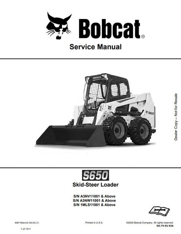 Enhance your maintenance capabilities with the BOBCAT S650 Skid-Steer Loader Service Manual (6987168). This comprehensive PDF file is designed specifically for models A3NV11001, A3NW11001, and 1MLS11001 and up, providing you with detailed instructions, diagrams, and troubleshooting tips to keep your equipment running smoothly. With easy navigation and clear illustrations, this manual is an essential resource for both professionals and DIY enthusiasts, ensuring you can perform repairs and maintenance with