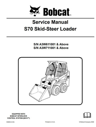 Unlock the full potential of your BOBCAT S70 with the comprehensive Service Manual (Part No. 6986662). This PDF file is an essential resource for maintenance and repair, covering models A3W611001, A3W711001, and up. With detailed diagrams, step-by-step instructions, and troubleshooting tips, you can ensure your equipment runs smoothly and efficiently. Invest in this manual to save time and money on repairs, keeping your BOBCAT S70 in peak condition for all your projects.
