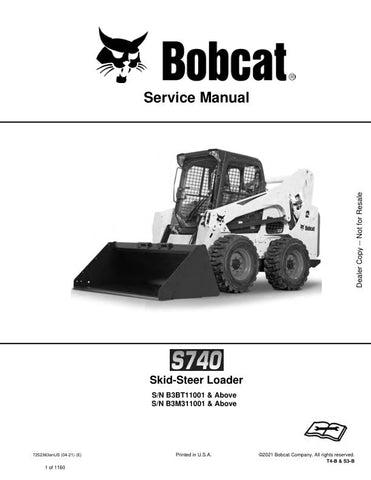 Enhance your maintenance capabilities with the BOBCAT S740 B3BT11001 B3M311001 & UP Skid-Steer Loader Service Manual (7252363) in PDF format. This comprehensive guide provides detailed instructions, diagrams, and troubleshooting tips to keep your skid-steer loader running smoothly and efficiently. Perfect for both professionals and DIY enthusiasts, this manual ensures you have the knowledge to perform repairs and maintenance with confidence, ultimately extending the life of your equipment and maximizing pro