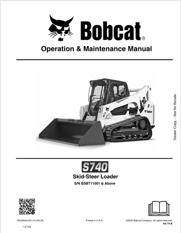  Discover the comprehensive operation and maintenance manual for the Bobcat S740 Skid-Steer Loader. Download the PDF file for essential insights and guidelines.