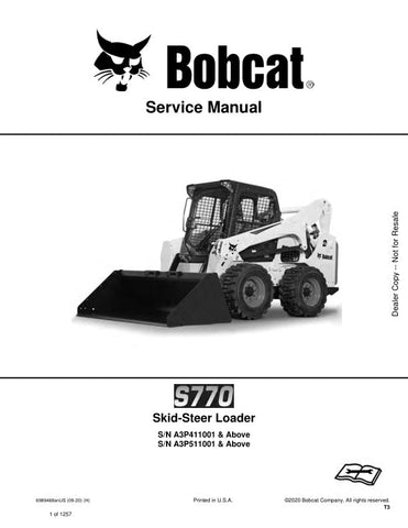 Enhance your maintenance capabilities with the BOBCAT S770 Skid-Steer Loader Service Manual (Part Numbers A3P411001, A3P511001 & UP). This comprehensive PDF file, cataloged under 6989468, provides detailed insights into the operation, troubleshooting, and repair of your skid-steer loader, ensuring optimal performance and longevity. With easy navigation and clear illustrations, this manual is an essential resource for both professionals and DIY enthusiasts looking to keep their equipment in top shape. Invest