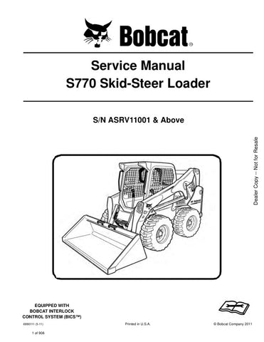 Unlock the full potential of your BOBCAT S770 Loader with the comprehensive ASRV11001 & UP Service Manual (6990111) in PDF format. This essential guide provides detailed maintenance procedures, troubleshooting tips, and specifications to ensure your equipment operates at peak performance. With easy navigation and clear illustrations, you'll save time and money on repairs while extending the life of your loader. Invest in this invaluable resource today and keep your BOBCAT running smoothly for years to come.