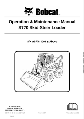 Discover the comprehensive operation and maintenance manual for the Bobcat S770 Skid-Steer Loader. Download the PDF for essential insights and guidelines.