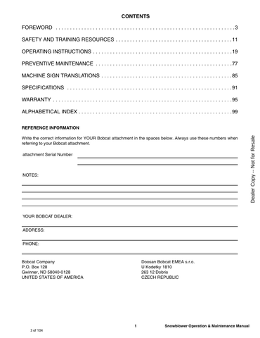 BOBCAT SNOW (6902477ENUS) OPERATION & MAINTENANCE MANUAL PDF DOWNLOAD