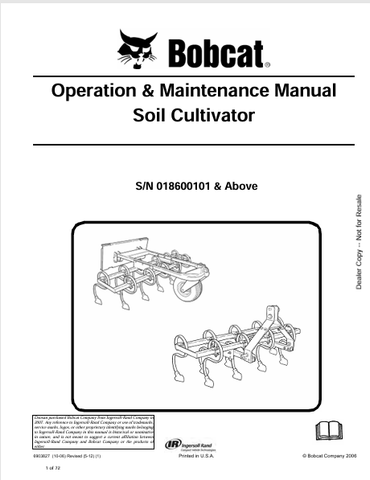 Discover the comprehensive BOBCAT Soil Cultivator Operation & Maintenance Manual (6903827). Download the PDF for essential tips and guidelines today!