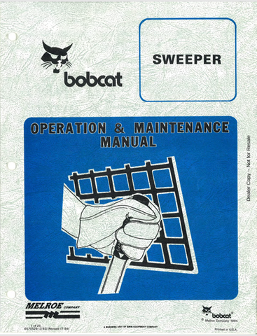 Discover the comprehensive BOBCAT Sweeper Operation & Maintenance Manual (6570526) in PDF format. Ensure optimal performance and longevity of your equipment.