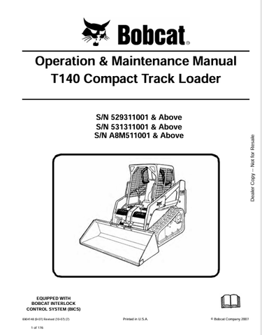  Discover the comprehensive operation and maintenance manual for the Bobcat T140 Compact Track Loader. Download the PDF for expert guidance and tips.