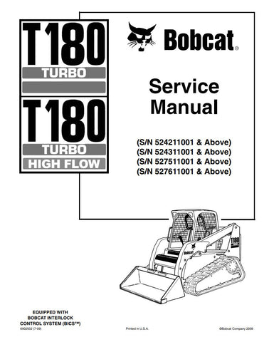 Unlock the full potential of your BOBCAT T180 with the comprehensive Service Manual (6902502) in PDF format. This essential guide covers models 524211001, 524311001, 527511001, 527611001, and beyond, providing you with detailed instructions for maintenance, troubleshooting, and repairs. With easy navigation and clear diagrams, this manual ensures you can keep your equipment running smoothly and efficiently, saving you time and money on costly repairs. Invest in your machinery's longevity and performance tod