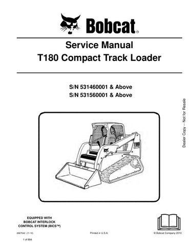  Enhance your maintenance capabilities with the BOBCAT T180 Service Manual (Part Numbers: 531460001, 531560001 & UP). This comprehensive PDF file provides detailed instructions, diagrams, and troubleshooting tips specifically designed for the T180 model, ensuring you can efficiently service and repair your equipment. With easy navigation and clear visuals, this manual is an essential resource for both professionals and DIY enthusiasts looking to keep their Bobcat running smoothly and effectively. Don't miss