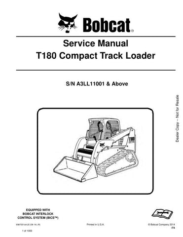 Enhance your maintenance capabilities with the BOBCAT T180 A3LL11001 & UP Compact Track Loader Service Manual (6987051) in PDF format. This comprehensive guide provides detailed instructions, diagrams, and troubleshooting tips to keep your equipment running smoothly. Perfect for both seasoned professionals and DIY enthusiasts, this manual ensures you have the knowledge to perform repairs and maintenance efficiently, ultimately saving you time and money. Don't miss out on the opportunity to maximize the per