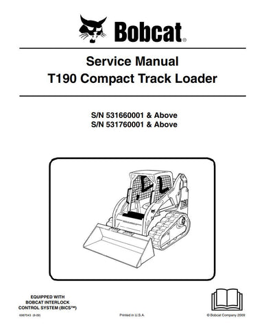 Unlock the full potential of your BOBCAT T190 Compact Track Loader with the comprehensive service manual (part number 6987043) designed specifically for models 531660001, 531760001, and up. This PDF file is an essential resource for maintenance and repair, providing detailed diagrams, troubleshooting tips, and step-by-step instructions to keep your equipment running smoothly. Whether you're a seasoned professional or a DIY enthusiast, this manual ensures you have the knowledge and guidance needed to perform