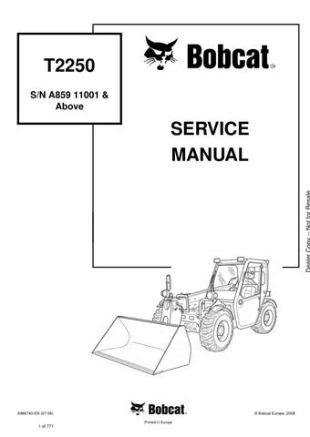 Unlock the full potential of your BOBCAT T2250 with the comprehensive A859 11001 & UP Service Manual (6986740) in PDF format. This essential guide provides detailed instructions, diagrams, and troubleshooting tips to ensure your equipment runs smoothly and efficiently. Perfect for both seasoned professionals and DIY enthusiasts, this manual empowers you to perform maintenance and repairs with confidence, saving you time and money. Don't miss out on the opportunity to enhance your machine's performance downl