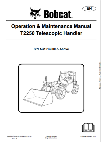 Discover the comprehensive operation and maintenance manual for the BOBCAT T2250 telescopic handle. Download the PDF file for essential guidelines and tips.