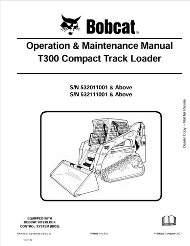 Unlock the full potential of your Bobcat T300 Compact Track Loader with the comprehensive Operation & Maintenance Manual (6904166). This essential PDF file provides detailed instructions and insights to ensure optimal performance and longevity of your equipment.