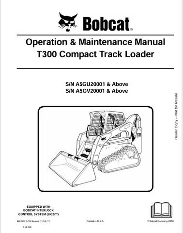 Unlock the full potential of your Bobcat T300 Compact Track Loader with the comprehensive Operation & Maintenance Manual (6987005). This PDF file is designed to provide you with essential information, ensuring optimal performance and longevity of your equipment.