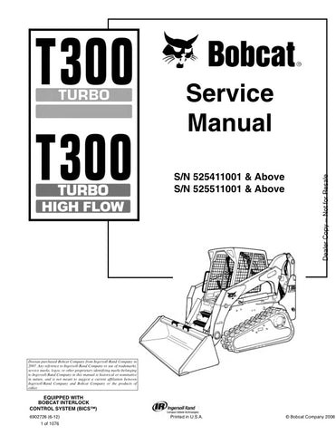 Enhance your Bobcat T300's performance with the Turbo Service Manual (Part Numbers: 525411001, 525511001, and 6902726). This comprehensive PDF guide provides essential maintenance and troubleshooting information, ensuring your equipment runs smoothly and efficiently. With detailed diagrams and step-by-step instructions, you'll have the knowledge to tackle repairs and keep your machine in top condition. Invest in this invaluable resource today and maximize the longevity and productivity of your Bobcat T300.