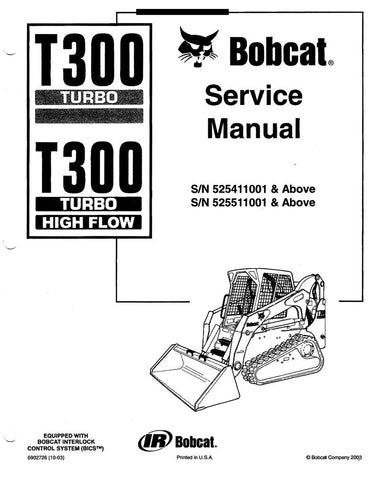 Unlock the full potential of your BOBCAT T300 Turbo with the comprehensive service manual (part numbers 525411001, 525511001 & UP, 6902726) available in a convenient PDF format. This essential guide provides detailed instructions, diagrams, and troubleshooting tips to ensure your machine operates at peak performance. Whether you're a seasoned technician or a DIY enthusiast, this manual is your go-to resource for maintenance and repairs, helping you save time and money while keeping your equipment in top 