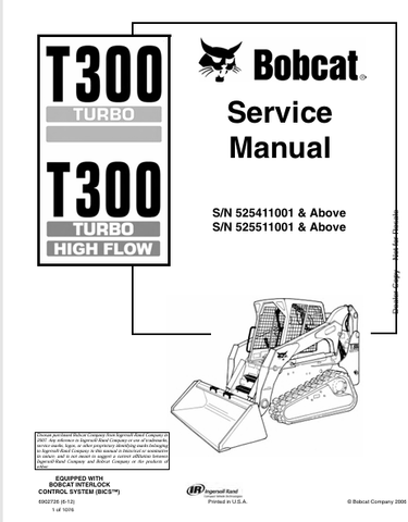 Discover the comprehensive service manual for the BOBCAT T300 Turbo High Flow (6902726). Download the PDF for expert maintenance and repair guidance.