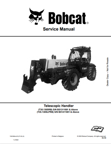 Discover the comprehensive service manual for the BOBCAT T35.130SRB and T35.130SLPRB telescopic handlers. Download the PDF for expert guidance and maintenance tips.