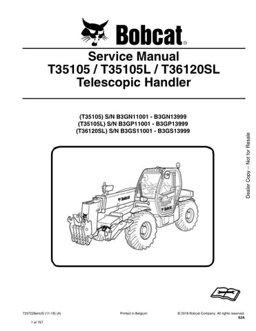 Unlock the full potential of your BOBCAT T35105, T35105L, and T36120SL with the comprehensive Service Manual (7257228). This PDF file is your go-to resource for detailed maintenance and repair guidance, ensuring your equipment operates at peak performance. With clear diagrams, step-by-step instructions, and essential troubleshooting tips, you'll save time and money while extending the life of your machinery. Invest in this invaluable tool today and keep your BOBCAT running smoothly for years to come.