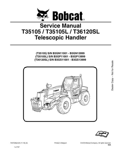 Unlock the full potential of your BOBCAT T35105, T35105L, and T36120SL with the comprehensive Service Manual (7257228). This PDF file is your go-to resource for detailed maintenance and repair guidance, ensuring your equipment operates at peak performance. With clear diagrams, step-by-step instructions, and essential troubleshooting tips, you'll save time and money while extending the life of your machinery. Don't miss out on the opportunity to enhance your operational efficiency—download your service