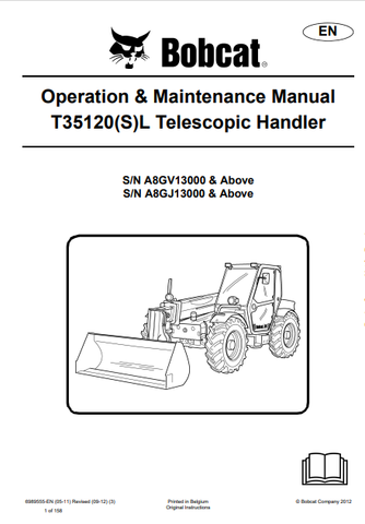  Discover the comprehensive operation and maintenance manual for the BOBCAT T35120(S)L telescopic handler. Download the PDF for essential insights and guidelines.