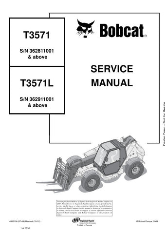  Unlock the full potential of your BOBCAT T3571 and T3571L with the comprehensive Service Manual (4852150) designed for models 362811001, 362911001, and up. This PDF file is an essential resource for maintenance and repair, providing detailed diagrams, troubleshooting tips, and step-by-step instructions to keep your equipment running smoothly. Ensure optimal performance and longevity of your machine with this invaluable guide at your fingertips.