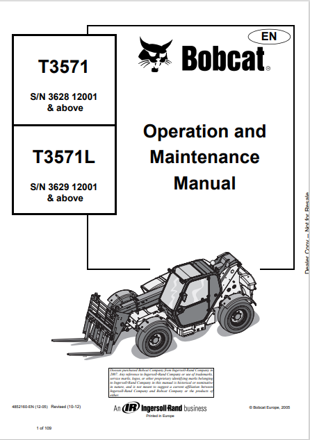Discover the comprehensive operation and maintenance manual for the BOBCAT T3571 and T3571L. Download the PDF file for essential guidelines and tips.