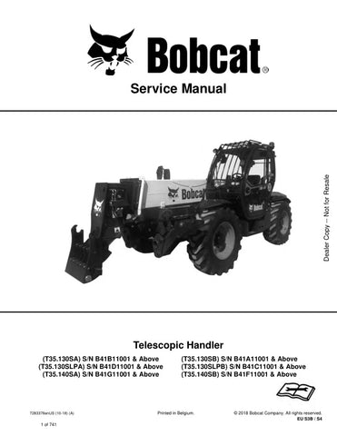 Unlock the full potential of your BOBCAT equipment with the comprehensive Service Manual 7283378 (10-18) for models T35, 130SA, T35, 130SLPA, T35, 140SA, T35, 130SB, T35, 130SLPB, and T35, 140SB. This PDF file is an essential resource for maintenance and repair, providing detailed instructions, diagrams, and troubleshooting tips to keep your machinery running smoothly. Ensure optimal performance and longevity of your equipment by having this invaluable guide at your fingertips.