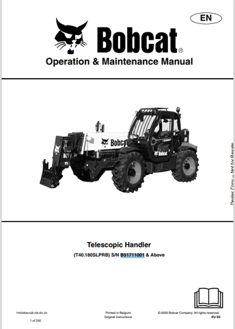 Discover the comprehensive operation and maintenance manual for the BOBCAT T40.180SLPRB. Download the PDF file for essential guidelines and best practices.