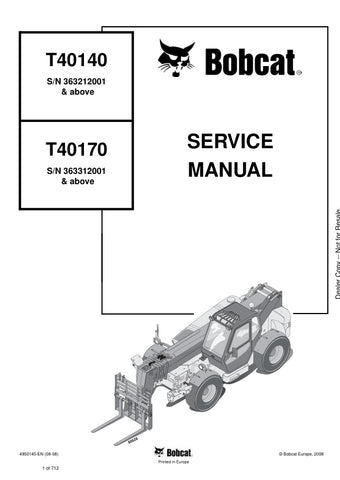  Enhance your maintenance capabilities with the BOBCAT T40140, T40170 Service Manual (4950145). This comprehensive PDF file covers models 363212001, 363312001, and up, providing detailed instructions and diagrams to ensure efficient repairs and servicing. With easy navigation and clear illustrations, this manual is an essential resource for both professionals and DIY enthusiasts, helping you keep your equipment running smoothly and effectively. Don't miss out on the opportunity to streamline your service pr