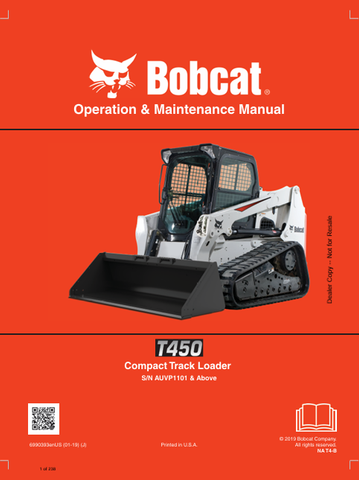  Discover the comprehensive operation and maintenance manual for the Bobcat T450 Compact Track Loader. Download the PDF for expert guidance and tips.