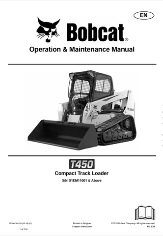 Discover the comprehensive operation and maintenance manual for the Bobcat T450 Compact Track Loader. Download the PDF file for essential insights and guidelines.