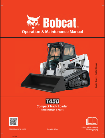  Discover the comprehensive operation and maintenance manual for the Bobcat T450 Compact Track Loader. Download the PDF for expert guidance and tips.