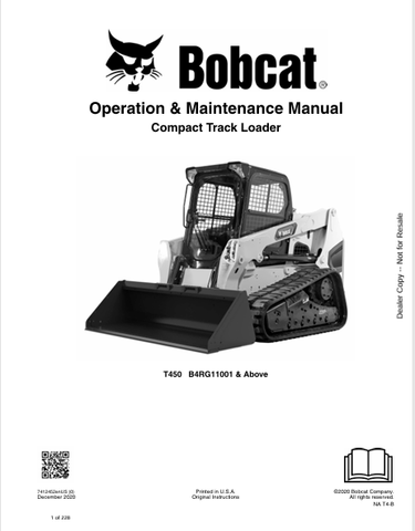 Discover the comprehensive operation and maintenance manual for the Bobcat T450 Compact Track Loader. Download the PDF for expert guidance and tips.