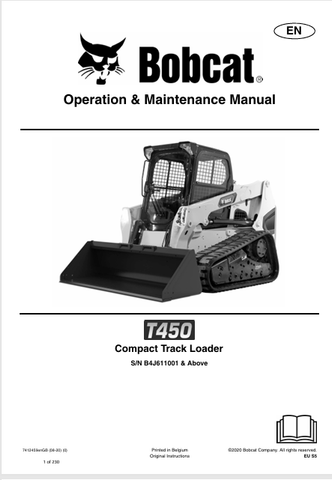  Discover the comprehensive operation and maintenance manual for the Bobcat T450 Compact Track Loader. Download the PDF for expert guidance and tips.