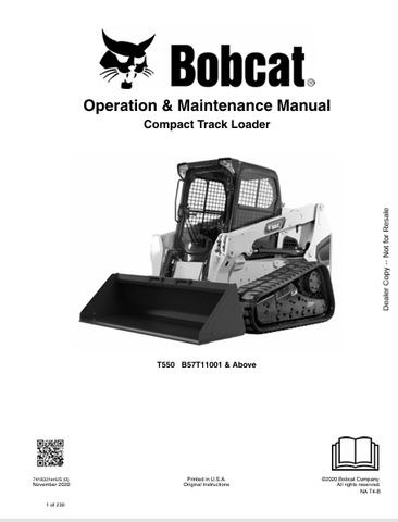  Discover the comprehensive operation and maintenance manual for the Bobcat T550 Compact Track Loader. Download the PDF for expert guidance and tips.