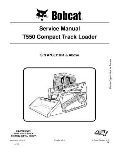 Unlock the full potential of your BOBCAT T550 Loader with the comprehensive A7UJ11001 & UP Service Manual (6989679) in PDF format. This essential resource provides detailed maintenance procedures, troubleshooting tips, and specifications to keep your equipment running smoothly and efficiently. With easy navigation and clear illustrations, this manual is designed for both seasoned professionals and DIY enthusiasts, ensuring you have the knowledge to tackle any repair or service task with confidence. Don't mi