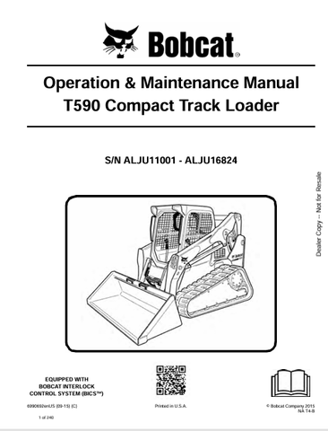  Discover the comprehensive operation and maintenance manual for the Bobcat T590 Compact Track Loader. Download the PDF for expert guidance and tips.