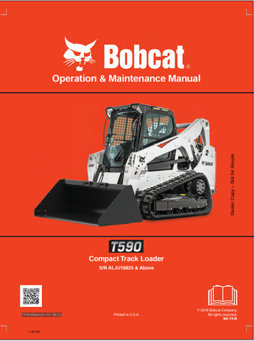  Discover the comprehensive operation and maintenance manual for the Bobcat T590 Compact Track Loader. Download the PDF file for essential insights and guidelines.