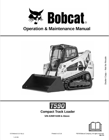  Discover the comprehensive operation and maintenance manual for the Bobcat T590 Compact Track Loader. Download the PDF file for essential insights and guidelines.