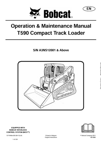 Discover the comprehensive operation and maintenance manual for the Bobcat T590 Compact Track Loader. Download the PDF file for essential insights and guidelines.
