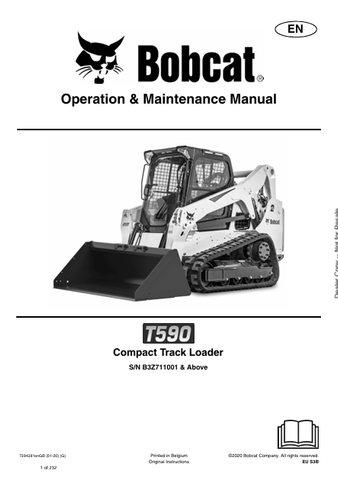 Discover the comprehensive operation and maintenance manual for the Bobcat T590 Compact Track Loader. Download the PDF for essential insights and guidelines.