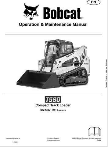  Discover the comprehensive operation and maintenance manual for the Bobcat T590 Compact Track Loader. Download the PDF for expert guidance and tips.
